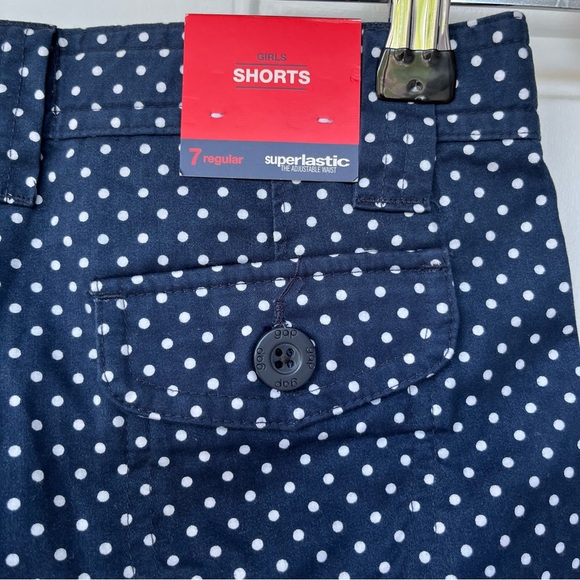 •Gap Kids• NWT Navy Blue Polka Dot Bermuda Shorts - Size 7 - Picture 6 of 9